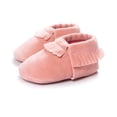 thumbnail image 4 of Newborn Baby Boy Girl Moccasins Shoes Fringe Soft Soled Non-slip Footwear Crib Shoes PU Suede Leather First Walker Shoes, 4 of 5