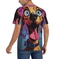 thumbnail image 2 of KLL Cartoon Big-Eyed Dog for Men's Baseball Shirts,Short Sleeve Casual Shirts Button Down Shirt for Men Beach Summer Wedding Shirt-XX-Large, 2 of 7