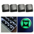 thumbnail image 2 of Zeiwohndc OEM Transparent Heart Keycaps WASD Keycaps For Mechanical Keyboards 4PCS, 2 of 7