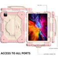thumbnail image 2 of FIEWESEY for iPad Air 6th 5th Generation Tablet Case,Rotatable Stand & Hand Strap Kids Shockproof Cover for iPad Air (6th 5th and 4th Gen)/iPad Pro 11 2024/2022/2020/2021/2018(Pink/White), 2 of 6