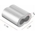 thumbnail image 5 of General Purpose Cable Fixtures, Easy to Use Wire Rope Aluminum Sleeves with Aluminum Crimping Loop Sleeve, Silver Tone (50 Pieces), 5 of 5
