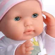 JC Toys Nonis Boutique 15 Realistic Pink Soft Body Baby Doll with Open/Close Eyes |10 Piece Gift Set with extra outfit & Accessories | Ages 2+