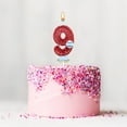 thumbnail image 4 of Giunmcul Baseball Birthday Candle 9th Baseball Cake Topper Decor Nine Year Candles Red Glitter Number 9 for Cupcake Topper Decorations Birthday Party Kids Adults, 4 of 4