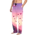thumbnail image 2 of FORMRS Mens Pajama Pants with Pockets Sleepwear Lounge Bottoms Sizes S-2XL, Pixel Floating Hearts, 2 of 7