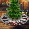 thumbnail image 4 of Snowman Christmas Tree Skirt Red Backgrond Snowflake Pencil Tree Skirt Winter Xmas Tree Mat Decorations For Home Party Holiday Decorations, 4 of 5