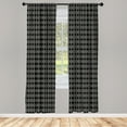thumbnail image 4 of Ambesonne Charcoal Grey Window Curtains, Classy Ornate Motifs, Each 28" W x 63" L, Pale Taupe, 4 of 4