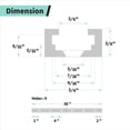 thumbnail image 2 of DuBois 51038 36” Universal T-Tracks with Intersection Kit for Woodworking, Aluminum Double Cut Profile and Predrilled Mounting Holes, 2 of 9