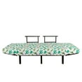 thumbnail image 3 of Cactus Futon Couch, Upside down Plants Graphic Design Gardening Greenery Flowers Cartoon Style, Daybed with Metal Frame Upholstered Sofa for Living Dorm, Loveseat, Sea Green Multicolor, by Ambesonne, 3 of 4