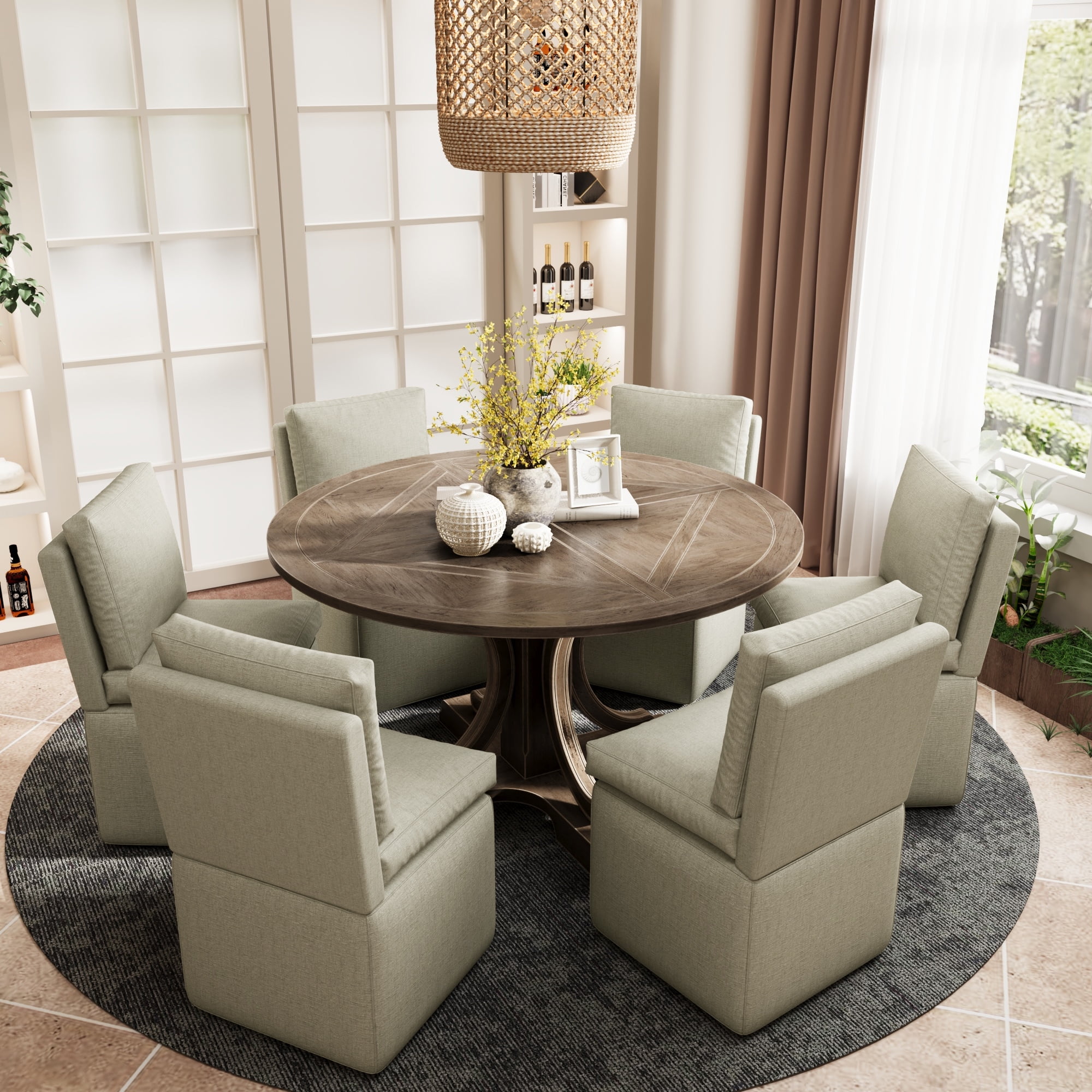 Upholstered Dining Chairs Set of 2, Modern Dining Room Chair, Kitchen Chair for Restaurant & Cafe, Gray