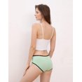 thumbnail image 4 of Women's Mid Rise Tagless Plain Color Full Coverage Cotton Hipster Panties 6-Pack(Spun Sugar,Large), 4 of 6