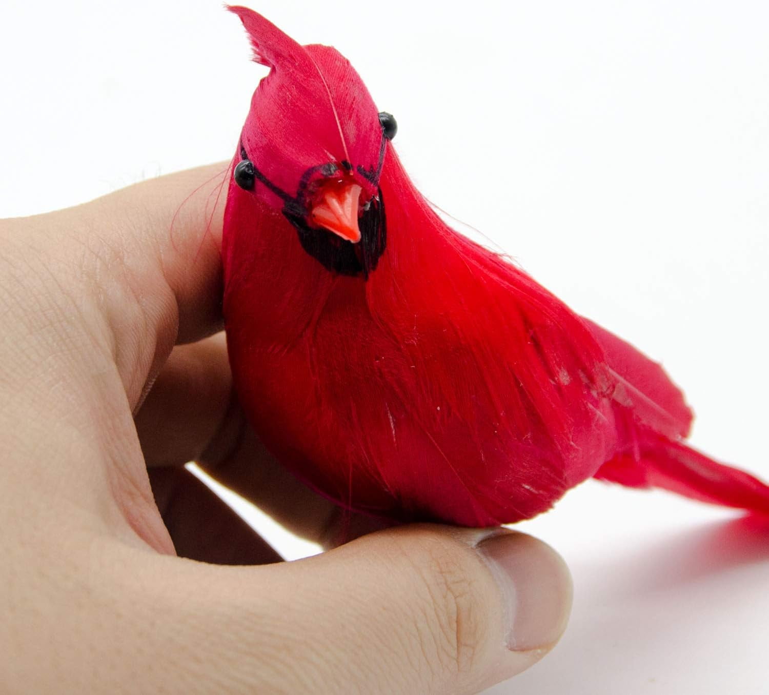 Ebaokuup 12 Pcs Artificial Red Cardinal Birds Clip, Christmas Cardinal Birds Clip, Fake Bird Red Cardinals Decor for Christmas Tree Ornament Decorations, Arts and Crafts