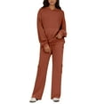 thumbnail image 4 of 2 Piece Sets for Women Fall 2025 Sweatsuits Outfits Lounge Matching Hoodie Set Travel Track Suits Winter Clothes Vermilion 2XL, 4 of 4