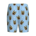 thumbnail image 5 of Naloa German Shepherd Puppy Men's Short Pajama Pants, Lounge Comfort Shorts with Elasticized Waistband and Side Pockets - Large, 5 of 9