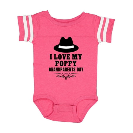 

Inktastic Grandparents Day I Love My Poppy Gift Baby Boy or Baby Girl Bodysuit