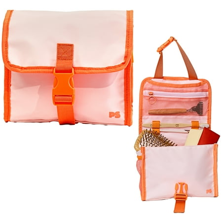 POPSUGAR Hanging Travel Toiletry Bag - Compact Toiletry and Cosmetic Travel Bag with Multiple Pockets