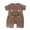 Coffee, variant on Fengyings Newborn Girl Boy Clothes Summer Outfits Infant Short Sleeve Romper Jumpsuit Bodysuit Cute Newborn Clothes