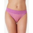thumbnail image 2 of Joyspun Women's Modal and Lace Thong Panties, 3-Pack, Sizes to 3XL, 2 of 3