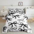 thumbnail image 2 of Manfei Black Bowtie 3-Piece Full Size Comforter Sets,Cartoon Kawaii Bedding Comforter Set,Cute Bowknot Lightweight Bedding Sets,Ultra Soft Bow Bedroom Decoration,Reversible, 2 of 8