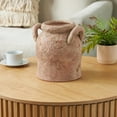 thumbnail image 2 of DecMode 11" Antique Style Distressed Pink Ceramic Vase with Handles, 2 of 9