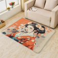 thumbnail image 3 of Kimono Girl Rug 5x6 Area Rugs for Bedroom Living Room, Japanese Area Rug, Oriental Carpet Machine Washable Non-Slip Large Rug, Soft Low Pile Area Rug, Indoor Decorative Rug Z&lL250, 3 of 7