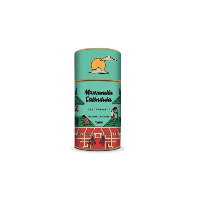 Desodorante Natural de Manzanilla Caléndula en Barra I Ideal para Pieles Sensibles y Delicadas I Sin Bicarbonato de sodio I Elimina el mal olor I Apto para toda la familia,60 gr.