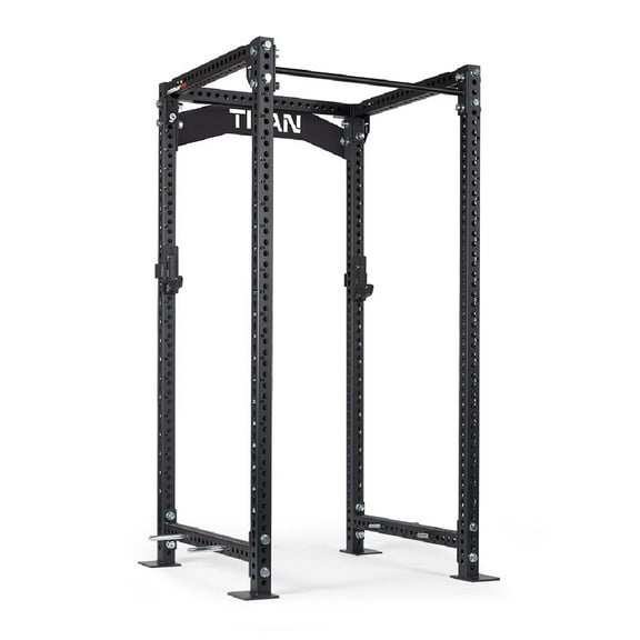 Titan Fitness TITAN Series 100" Black Bolt-Down Power Rack, 42" Depth, Rackable 2000 LB Cage, 1.25" Pull Up Bar, Crossmember Nameplate, Weightlifting and Strength Training