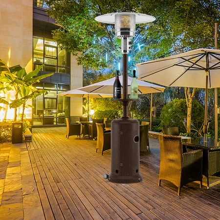 

Yclkvgw Home gifts 46 000 BTU Gas Outdoor Patio Heater with Piezo Ignition System Tray，Wheels For Smooth Mobility L-P Propane Heat Certified Garden outdoor Patio Heaters Brown Other