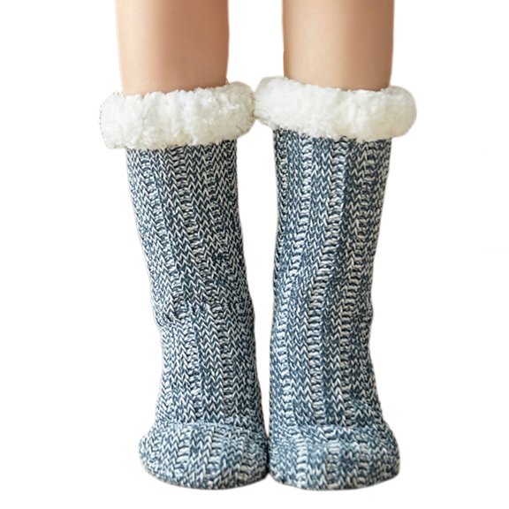 TEOLOLY Socks Soft Comfortably Soft Fuzzy Socks for Women Anti-Slip Design Cute Socks for Women,Green