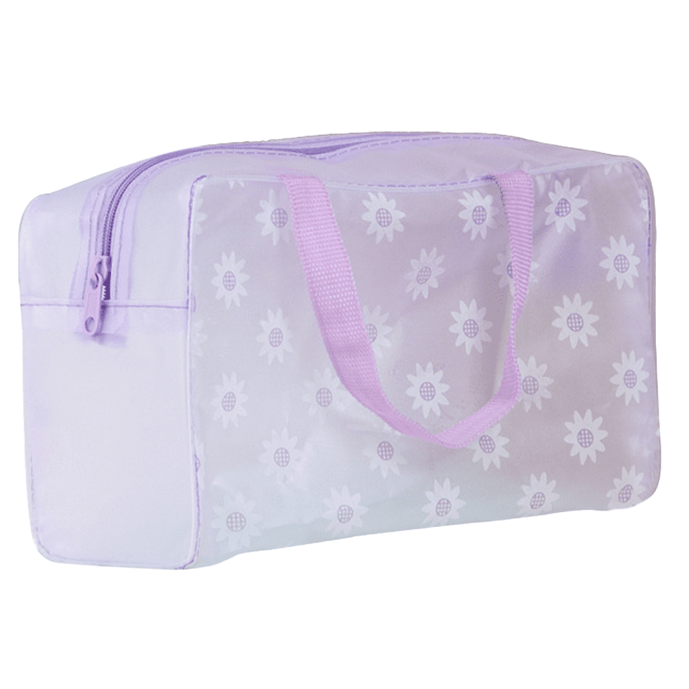 Cute Cartoon Cosmetic Bag, Transparent Small Makeup Bag For Women