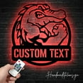 thumbnail image 2 of Handmadetneonsign Custom Alligator Metal Wall Art LED Light - Personalized Alligator Name Sign Home, 2 of 5