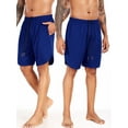thumbnail image 2 of Cadmus Mens 2-in-1 Dry Fit Running Shorts with Liner, 9" Inseam Gym Basketball Shorts, Deep Pockets,#50, Blue,S, 2 of 5