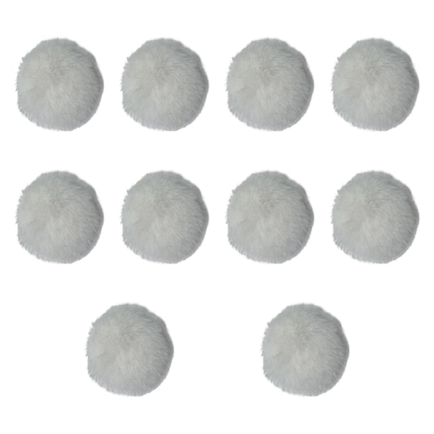 10 piezas de micrófono de solapa con reducción de ruido y parabrisas peludo Blanco