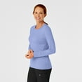 thumbnail image 4 of Wink Layers Women's Long Sleeve Silky Tee, Ceil Blue, S Womens, 4 of 6