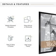 thumbnail image 6 of MCS Trendsetter 18x24 Poster Frame Black High-Gloss, Vertical & Horizontal Wall Hanging Large Picture Frame for Photos, Posters & Art Prints (1-Pack), 6 of 8