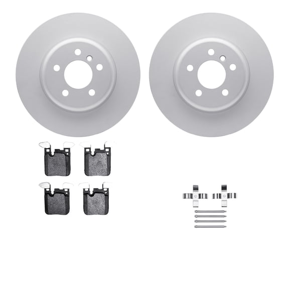 Dynamic Friction Company Rear Geospec Brake Rotors with 5000 Advanced Brake Pads includes Hardware 4512-31257