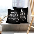 thumbnail image 6 of LALILO Throw Pillow Covers Brush Make Motivational Quote Brush Cushion Cover 18" x 18", 2 Pack, 6 of 6