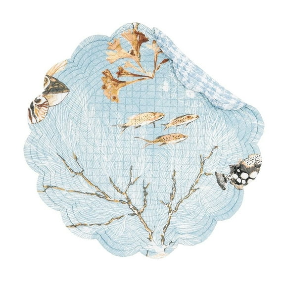 C and F Enterprises 11713 - Meraki Island Round Placemat Set 6 (C862603322S6) Kitchen Dining Linens