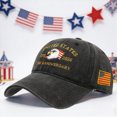 thumbnail image 2 of mgoYE 250th Anniversary USA Hat 4th of July Hats for Men Women American Flag Patriotic Caps 250 Anniversary USA Stars and Stripes Independence Day Hat(Black,One Size), 2 of 5