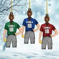 thumbnail image 2 of Personalized Softball Ornament Christmas Tree Decoration Custom Softball Christmas Ornament 2D Shape Flat Softball Lover Gifts Beginner Softball Players Ornament Gift (Softball 6) - 3178 (Orange), 2 of 9