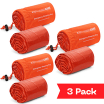 Primacare CB-3684-3 Emergency Mylar Sleeping Bags, 3-Pack, Orange
