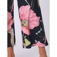 thumbnail image 5 of DARING DIVA Long Sleeve Floral Capri Soft Strechy Pajama Sets 2 Pieces L Pink, 5 of 6