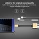 thumbnail image 2 of Seitruly Convertidor de carga de auriculares 2 en 1 tipo C a conector de 3,5 mm, reemplazo de adaptador de audio USB tipo C para Mate 20 Pro Teléfono y Comunicación oro rosa, 2 of 8