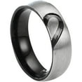 thumbnail image 1 of Xihbxyly Anillos de Pareja, Elegante Diseño En Forma de Corazón, Acero Inoxidable Duradero, Tallas 5-13, Regalo Perfecto para San Valentín, Compromiso Romántico, Incluye Anillo Individual., 1 of 2