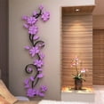 thumbnail image 1 of 3D DIY Rose Flower Wall Sticker, Removable Decal For Home Bedroom Livingroom Decoration,9.5x31.5in, 1 of 12