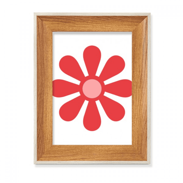 Fleur Rouge Foncé Symmertry Simple Bureau Cadre Photo en Bois Affichage Image Art Peinture Plusieurs Ensembles