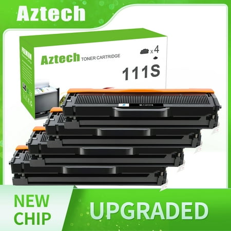 AAZTECH 4-Pack Compatible Toner for Samsung MLT-D111S 111S Xpress SL-M2020W SL-M2070W SL-M2024 SL-M2070FW SL-M2022W SL-M2026W Printer Ink (Black)