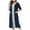 Navy Robes for Women, variant on CFLVAEK Zipper Robes for Women with Side Pockets Lightweight 3/4 Sleeve Cotton Bathrobes Comfy Full Length Sleepwear Color Block Print Loungewear Army Green S