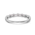 thumbnail image 5 of 14K White Gold Ring Band Wedding Diamond Baguette , Size 6, 5 of 7