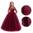 thumbnail image 4 of Youmylove Dresses For Girls Lace Formal Girls Princess Flower Performance Girl Child Dress Wedding Bowknot Clothes Girls Dress Skirt, 4 of 7