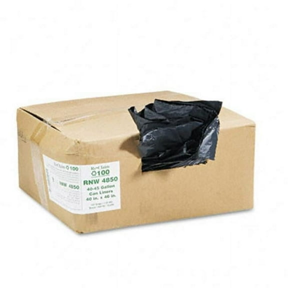 Webster  ReClaim Can Liners  40-45 gallon  1.25mil  40 x 46  Black  100/carton